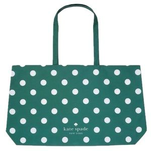 kate spade New Green Polkadot Lightweight Tote Bag